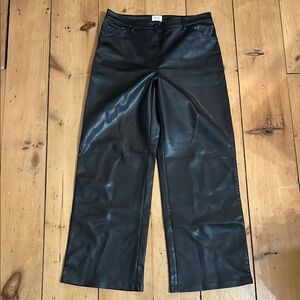 Black Faux Leather Pants